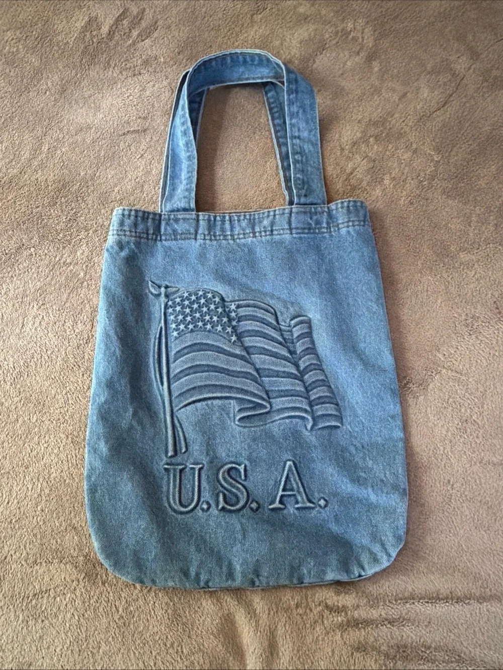 Active USA Denim Tote Bag - Blue
